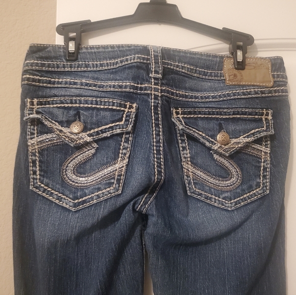 Silver Jeans Pioneer Flap Boot cut factory distressed size W28L33 - Picture 2 of 4